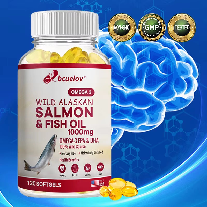 Omega 3 EPA/DHA Fish Oil 1000 Mg - Fish Oil Supplement - Supports Heart Health, Pain Relief & Cognitive Function, 120 Capsules