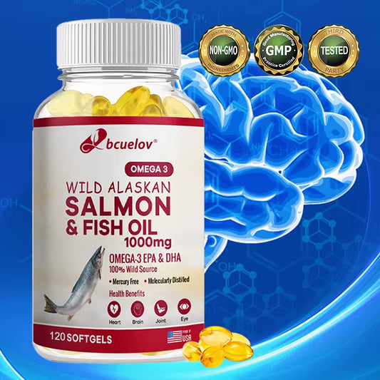 Omega 3 EPA/DHA Fish Oil 1000 Mg - Fish Oil Supplement - Supports Heart Health, Pain Relief & Cognitive Function, 120 Capsules