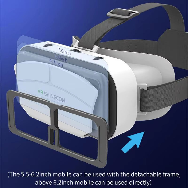 3D VR Headset Adjustable VR Headset for Watching Movies Comfortable VR Goggles/Glasses for Smartphone 4.5-7.0 Inch Screen