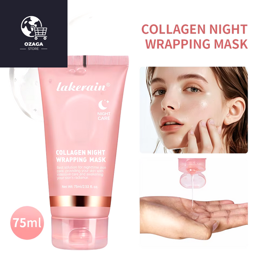 Lakerain Collagen Night Mask for Enhanced Elasticity and Hydration, Reducing Sagging and Dullness with Hydrolyzed Collagen for Radiant Skin