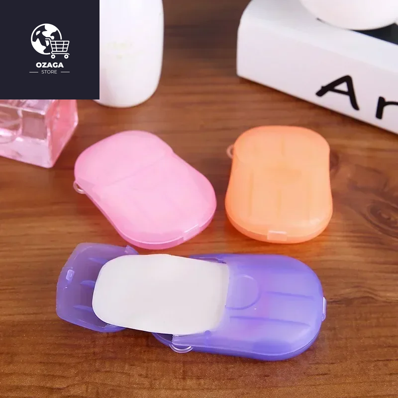 Portable Outdoor Travel Soap Tablets in Convenient Dispenser Box - Mini Hand Washing Sheets