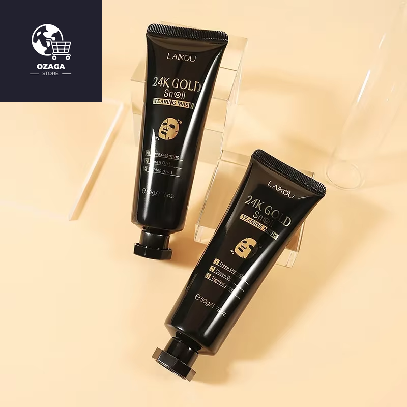 LAIKOU 24K Gold Snail Deep Cleansing Tearing Mask for Blackhead Removal - 50g