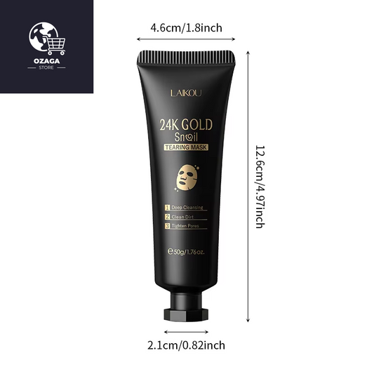 LAIKOU 24K Gold Snail Deep Cleansing Tearing Mask for Blackhead Removal - 50g