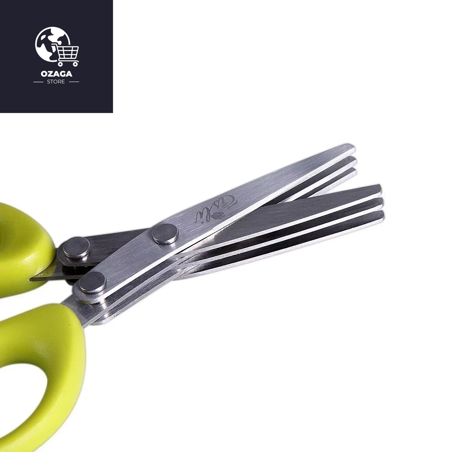 Multi-Functional Stainless Steel 3-5 Layer Kitchen Scissors for Cutting and Chopping Pepper, Scallion, and Laver