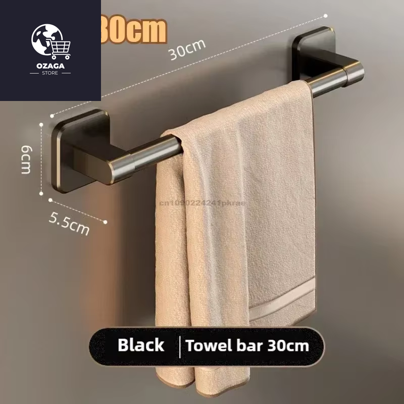 6Pcsbathroom Towel Rack Towel Holder Self-Adhesive Bathroom Towel Rack Hooks Bathroom Shelf without Drilling Towelrack Bathroom