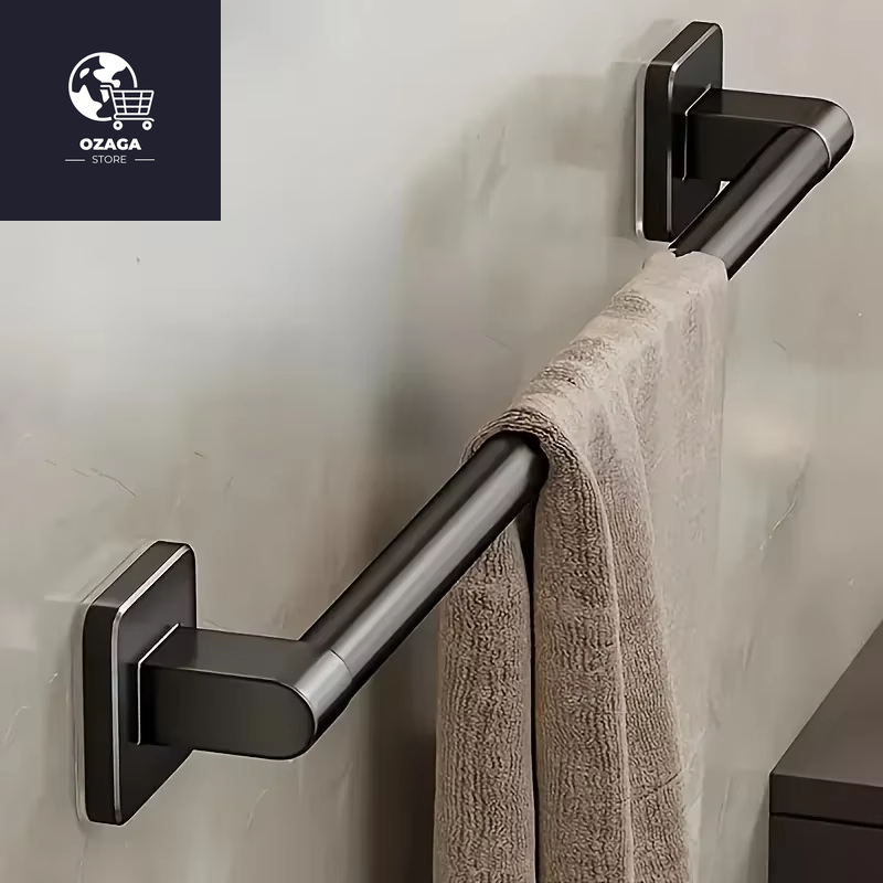 6Pcsbathroom Towel Rack Towel Holder Self-Adhesive Bathroom Towel Rack Hooks Bathroom Shelf without Drilling Towelrack Bathroom
