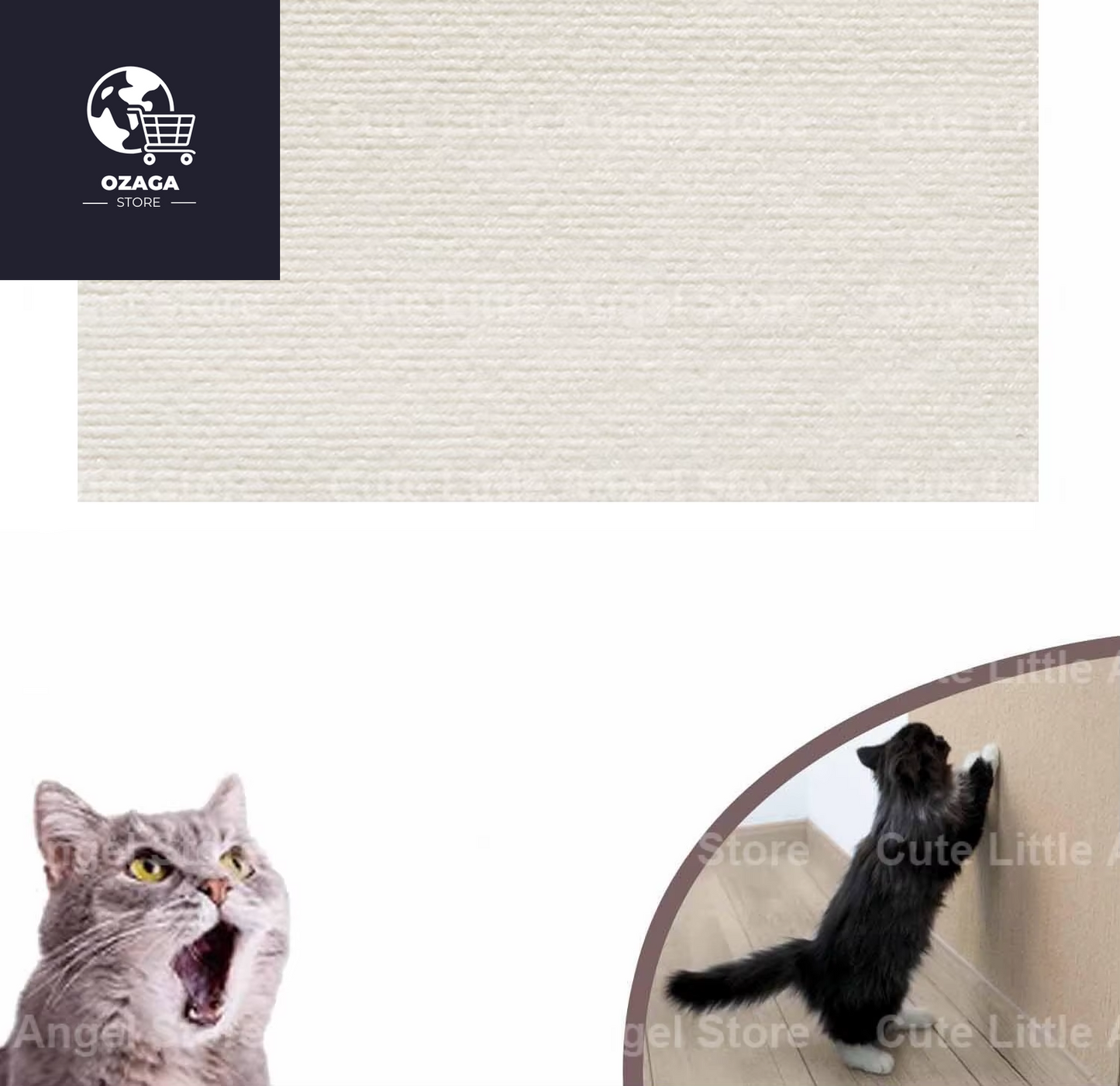 Self-Adhesive Carpet Cat Scratch Board for Wall and Sofa Protection - Trimmable and DIY Solution for Paws Sharpening