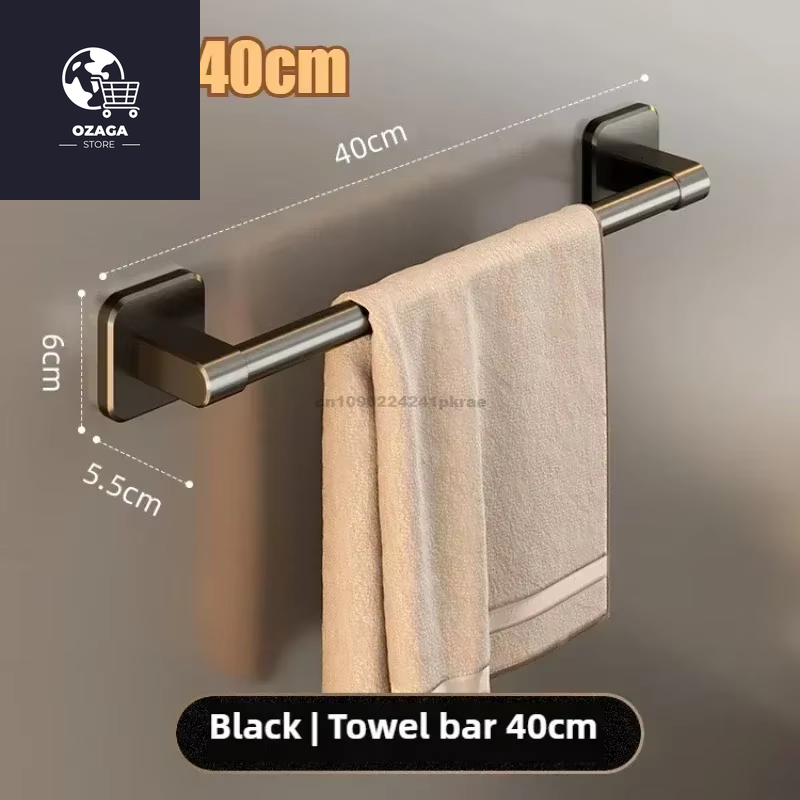 6Pcsbathroom Towel Rack Towel Holder Self-Adhesive Bathroom Towel Rack Hooks Bathroom Shelf without Drilling Towelrack Bathroom
