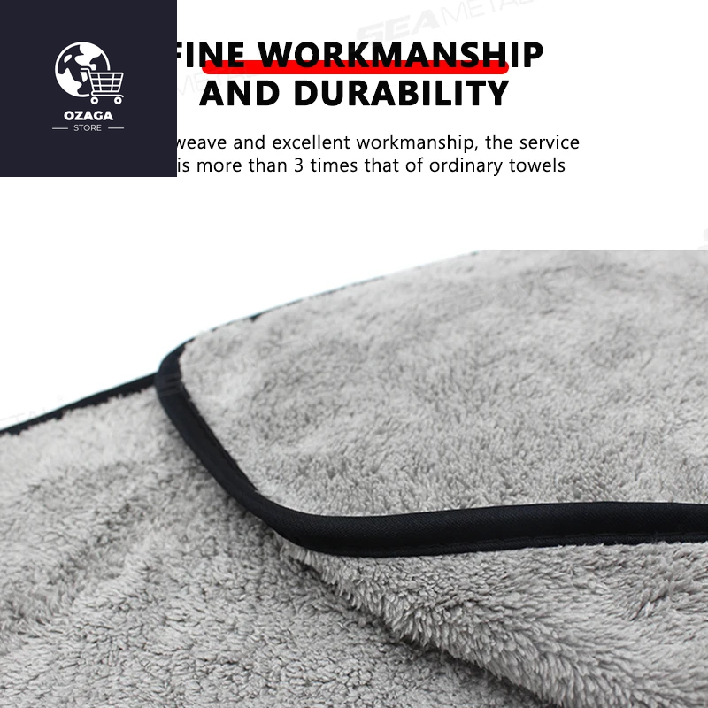 SEAMETAL Ultra-Soft Microfiber Car Wash Towel 120x50cm - High Absorbency Drying Cloth for Car Detailing and Care