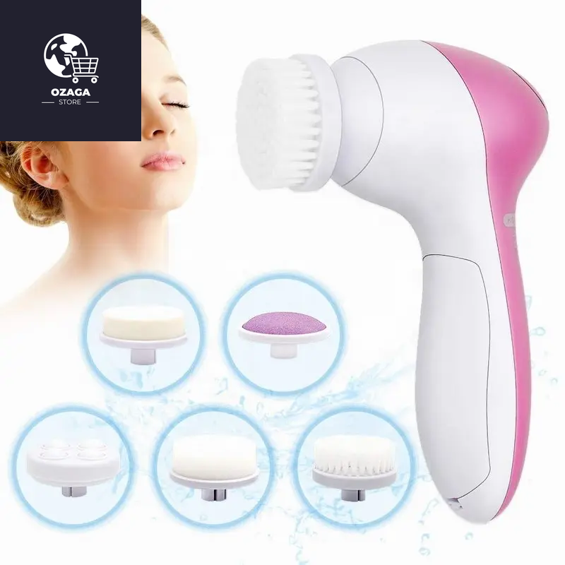 Electric Facial Cleaner 5 in 1 Face Cleansing Brush Wash Machine Spa Skin Care Massager Blackhead Cleaning Facial Cleanser Tools