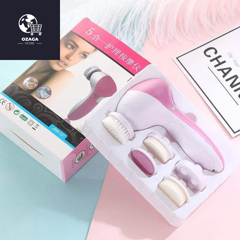 Electric Facial Cleaner 5 in 1 Face Cleansing Brush Wash Machine Spa Skin Care Massager Blackhead Cleaning Facial Cleanser Tools
