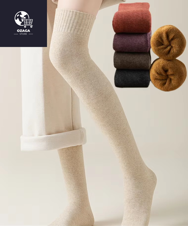 2 Pairs Cute Cow Spots Print Socks, Thickened & Warm Coral Fleece Socks, Women'S Stockings & Hosiery