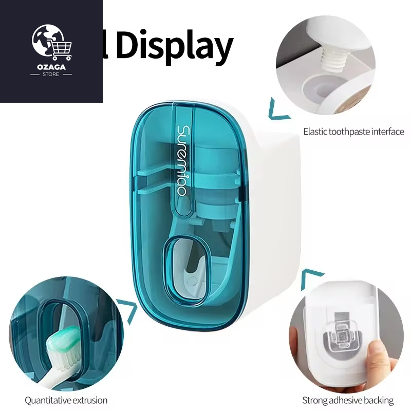 1 PCS Automatic Toothpaste Dispenser Bathroom Accessories Wall Mount Lazy Toothpaste Squeezer Toothbrush Holder
