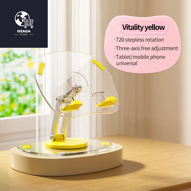 360° Rotating Mobile Phone Stand Multi-Functional Flat Support Stand Retractable Mobile Phone Stand Desktop