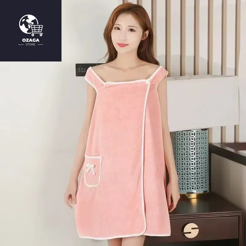 Wearable Style Bath Towels Soft Absorbent Towel Dress Thickened Water Absorbing Bathrobe Wearable Camisole Coral Fleece Towel