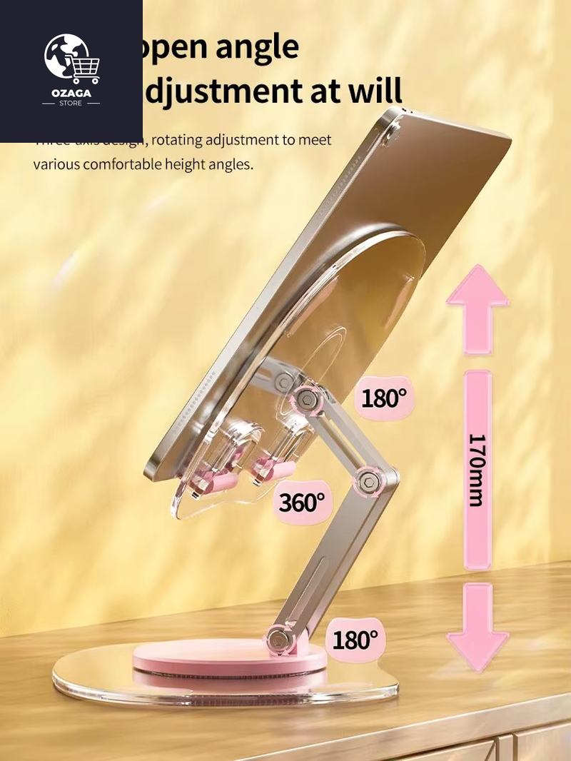 360° Rotating Mobile Phone Stand Multi-Functional Flat Support Stand Retractable Mobile Phone Stand Desktop
