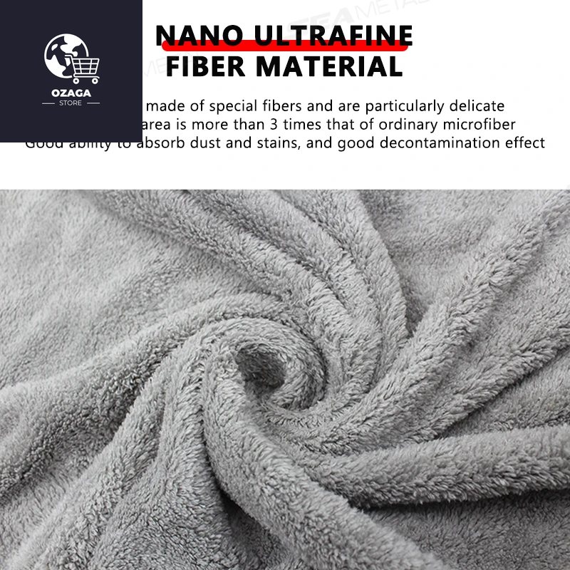 SEAMETAL Ultra-Soft Microfiber Car Wash Towel 120x50cm - High Absorbency Drying Cloth for Car Detailing and Care