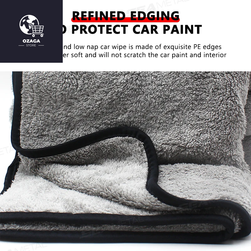SEAMETAL Ultra-Soft Microfiber Car Wash Towel 120x50cm - High Absorbency Drying Cloth for Car Detailing and Care