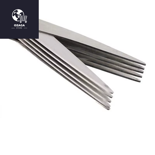 Multi-Functional Stainless Steel 3-5 Layer Kitchen Scissors for Cutting and Chopping Pepper, Scallion, and Laver