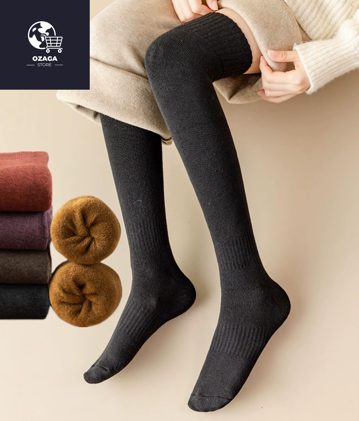 2 Pairs Cute Cow Spots Print Socks, Thickened & Warm Coral Fleece Socks, Women'S Stockings & Hosiery