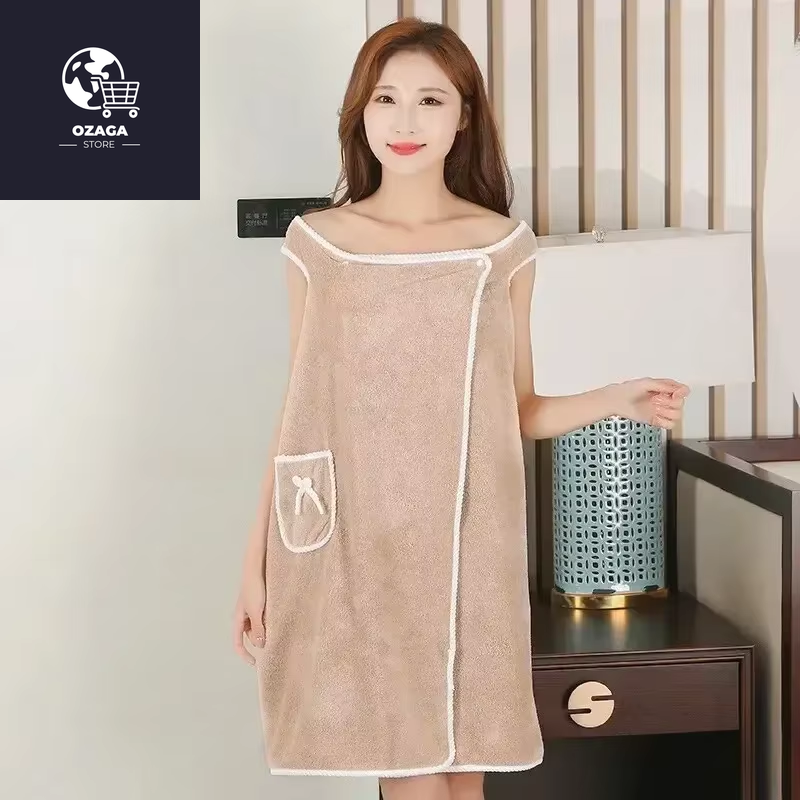 Wearable Style Bath Towels Soft Absorbent Towel Dress Thickened Water Absorbing Bathrobe Wearable Camisole Coral Fleece Towel