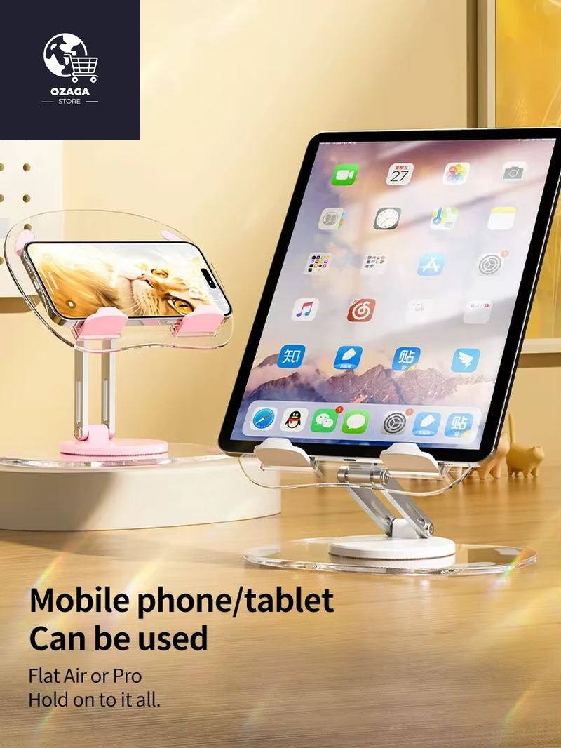 360° Rotating Mobile Phone Stand Multi-Functional Flat Support Stand Retractable Mobile Phone Stand Desktop