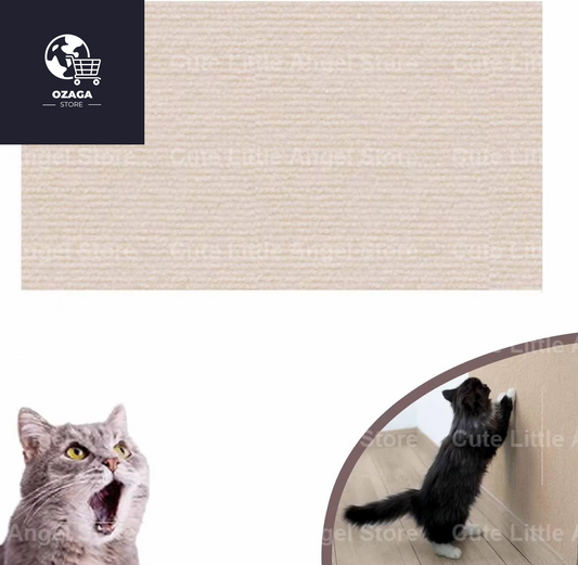 Self-Adhesive Carpet Cat Scratch Board for Wall and Sofa Protection - Trimmable and DIY Solution for Paws Sharpening