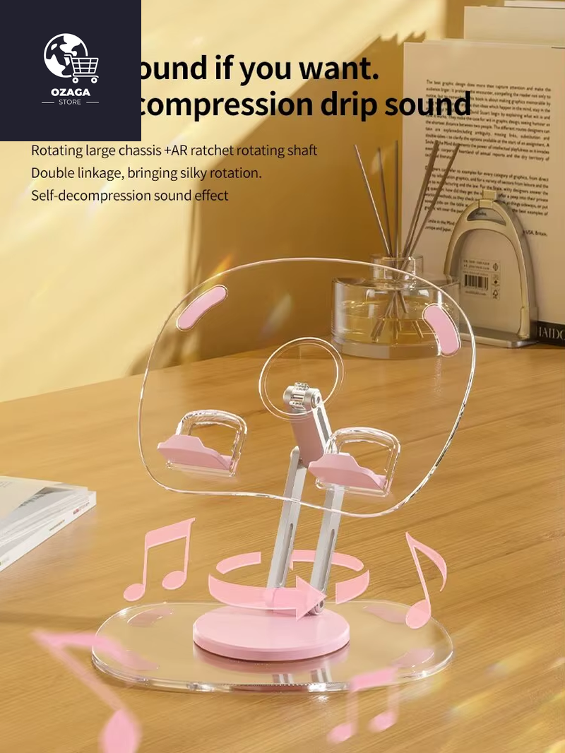 360° Rotating Mobile Phone Stand Multi-Functional Flat Support Stand Retractable Mobile Phone Stand Desktop