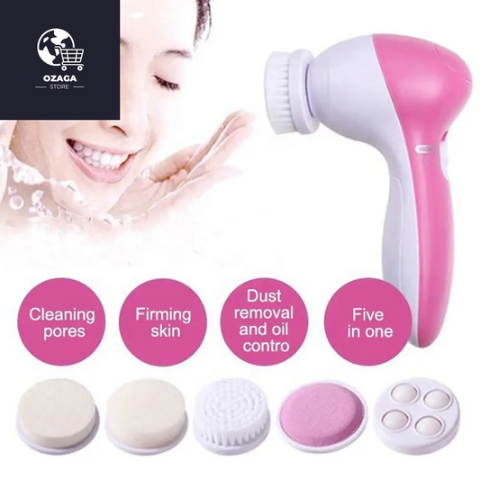 Electric Facial Cleaner 5 in 1 Face Cleansing Brush Wash Machine Spa Skin Care Massager Blackhead Cleaning Facial Cleanser Tools