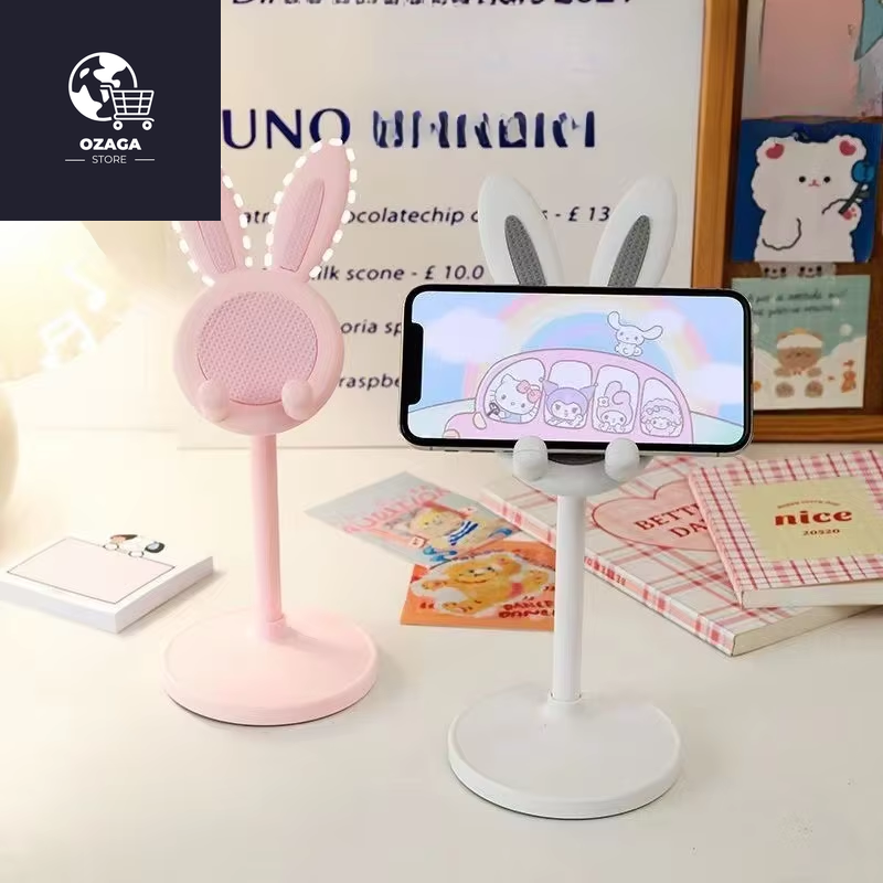 The Cute Rabbit Mobile Phone Stand Desktop Can Lift and Adjust the Desktop Phone Accessories Phone Stand Phone Grip