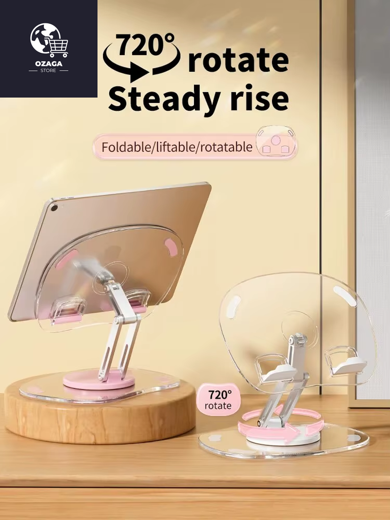 360° Rotating Mobile Phone Stand Multi-Functional Flat Support Stand Retractable Mobile Phone Stand Desktop