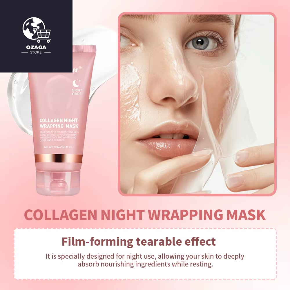 Lakerain Collagen Night Mask for Enhanced Elasticity and Hydration, Reducing Sagging and Dullness with Hydrolyzed Collagen for Radiant Skin