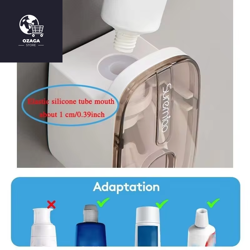 1 PCS Automatic Toothpaste Dispenser Bathroom Accessories Wall Mount Lazy Toothpaste Squeezer Toothbrush Holder