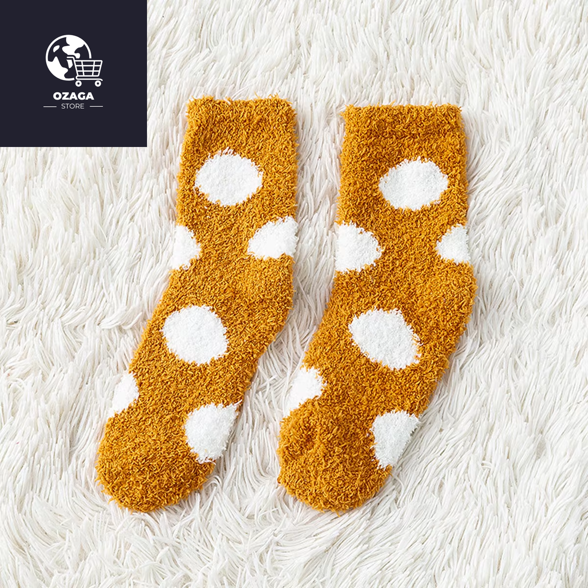 2 Pairs Cute Cow Spots Print Socks, Thickened & Warm Coral Fleece Socks, Women'S Stockings & Hosiery