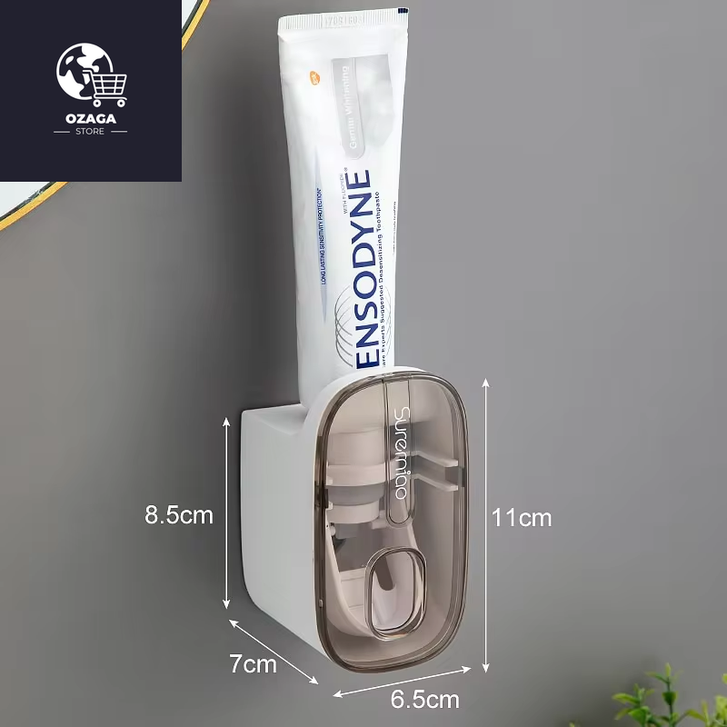 1 PCS Automatic Toothpaste Dispenser Bathroom Accessories Wall Mount Lazy Toothpaste Squeezer Toothbrush Holder