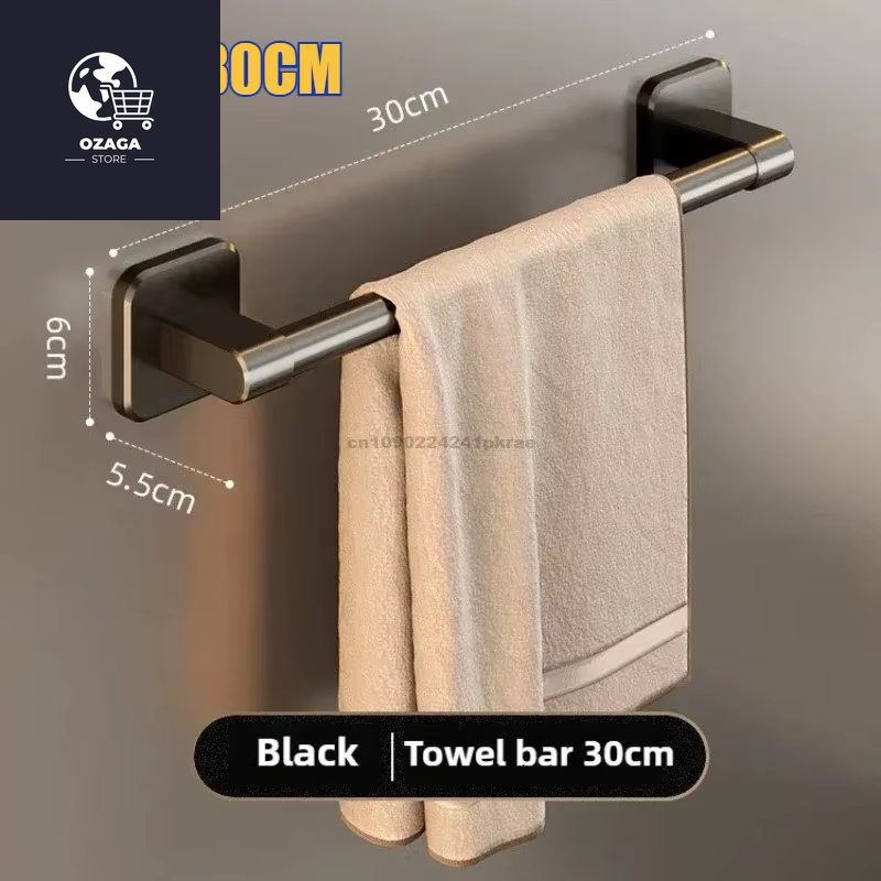 6Pcsbathroom Towel Rack Towel Holder Self-Adhesive Bathroom Towel Rack Hooks Bathroom Shelf without Drilling Towelrack Bathroom