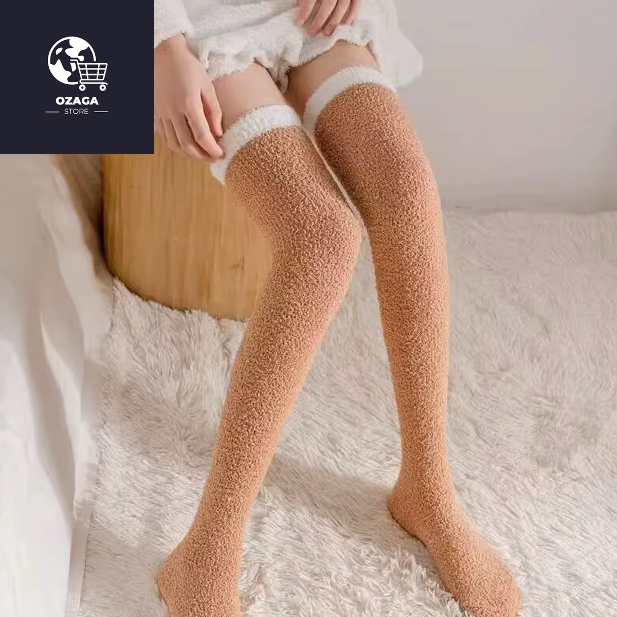 2 Pairs Cute Cow Spots Print Socks, Thickened & Warm Coral Fleece Socks, Women'S Stockings & Hosiery