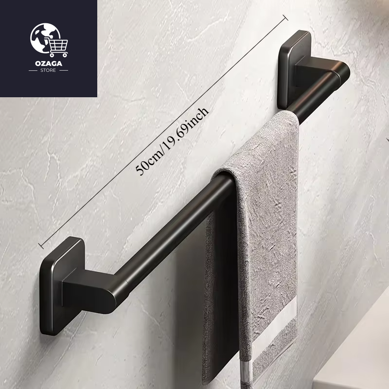 6Pcsbathroom Towel Rack Towel Holder Self-Adhesive Bathroom Towel Rack Hooks Bathroom Shelf without Drilling Towelrack Bathroom