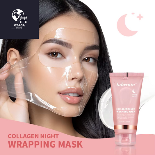 Lakerain Collagen Night Mask for Enhanced Elasticity and Hydration, Reducing Sagging and Dullness with Hydrolyzed Collagen for Radiant Skin