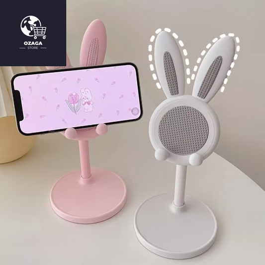 The Cute Rabbit Mobile Phone Stand Desktop Can Lift and Adjust the Desktop Phone Accessories Phone Stand Phone Grip