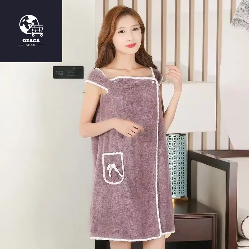 Wearable Style Bath Towels Soft Absorbent Towel Dress Thickened Water Absorbing Bathrobe Wearable Camisole Coral Fleece Towel