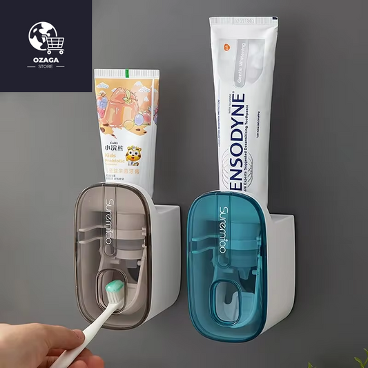 1 PCS Automatic Toothpaste Dispenser Bathroom Accessories Wall Mount Lazy Toothpaste Squeezer Toothbrush Holder