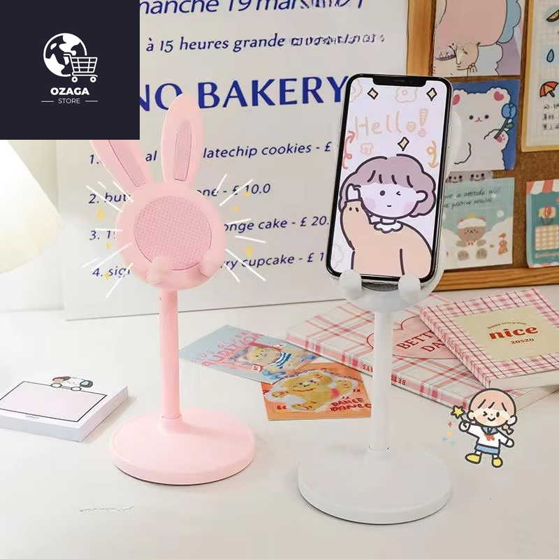 The Cute Rabbit Mobile Phone Stand Desktop Can Lift and Adjust the Desktop Phone Accessories Phone Stand Phone Grip