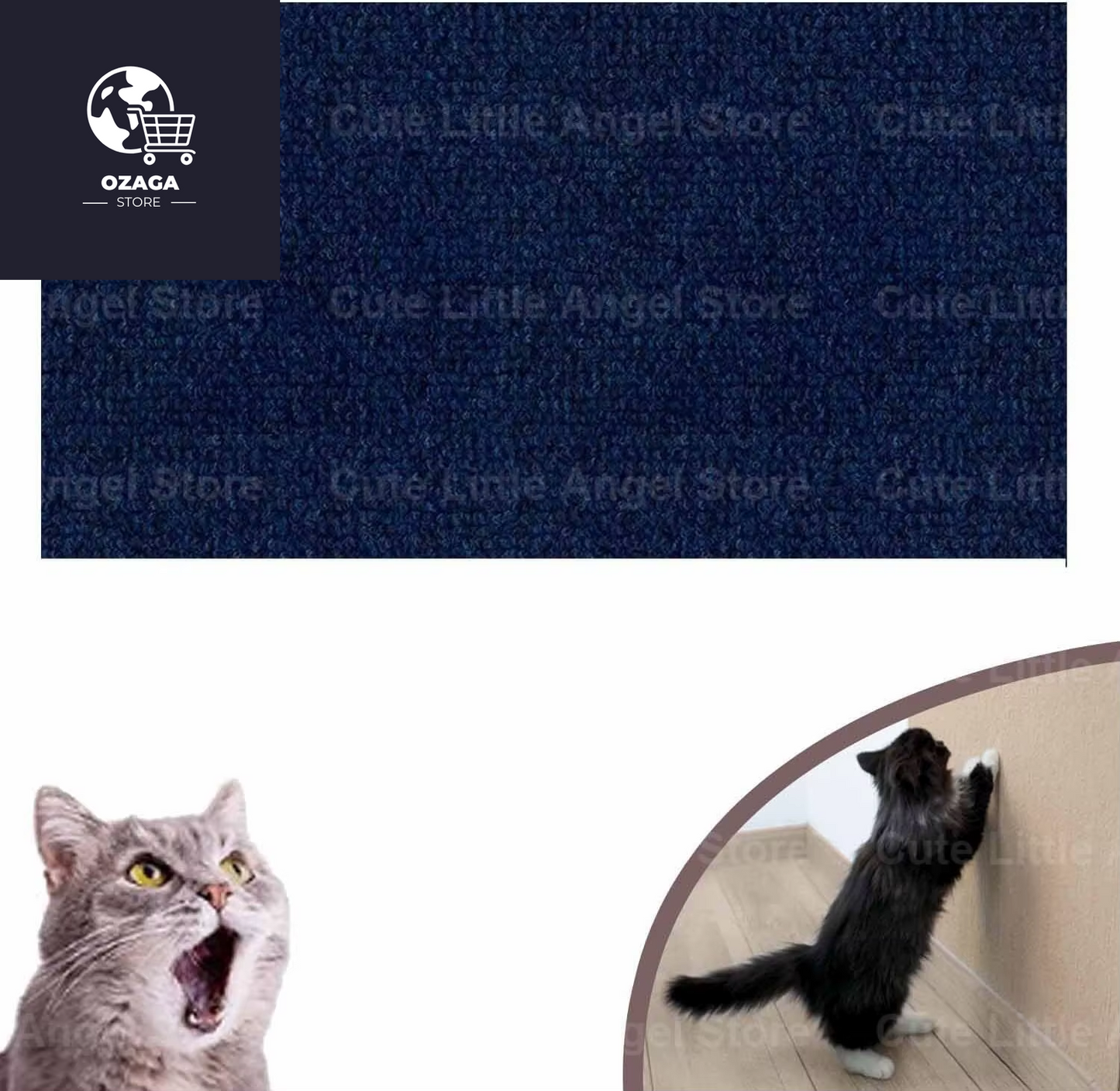 Self-Adhesive Carpet Cat Scratch Board for Wall and Sofa Protection - Trimmable and DIY Solution for Paws Sharpening